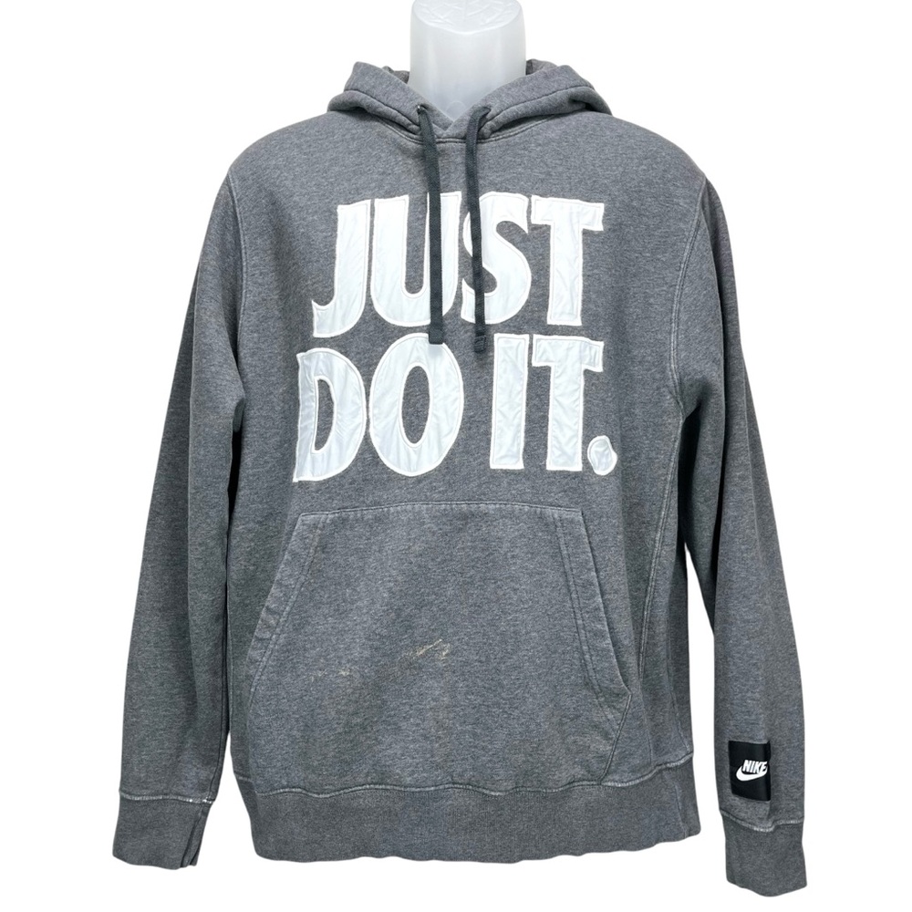Nike Men’s Medium Vintage‎ 90s Gray Just Do It Pullover Hoodie